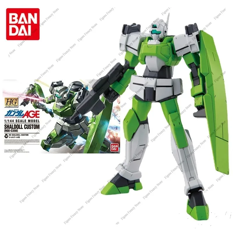 Фото Специальное предложение: Сборная модель Bandai Gundam HG AGE 1/144 RGE-C350 Shaldoll Custom, оригинальная фигурка Gunpla, коллекционная игрушка №2