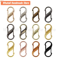 metal s type buckle necklaces connectors fashion mini snap hook for leathercraft garment bag key ring diy jewelry findings 2pcs