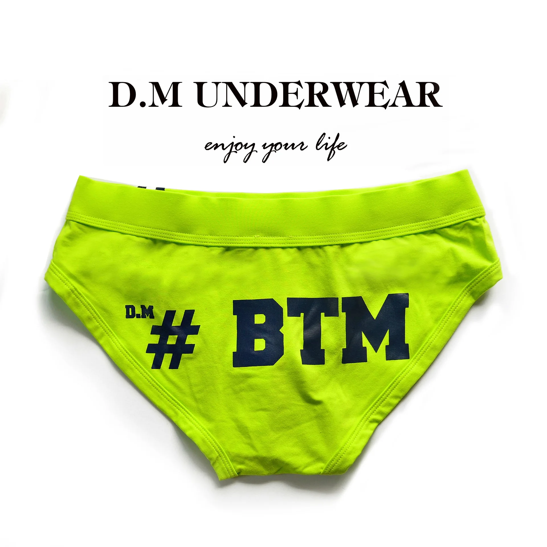 Men's Underwear Low Waist Sexy Homme Gay Briefs Bottom Top Print Brief Under Shorts for Party