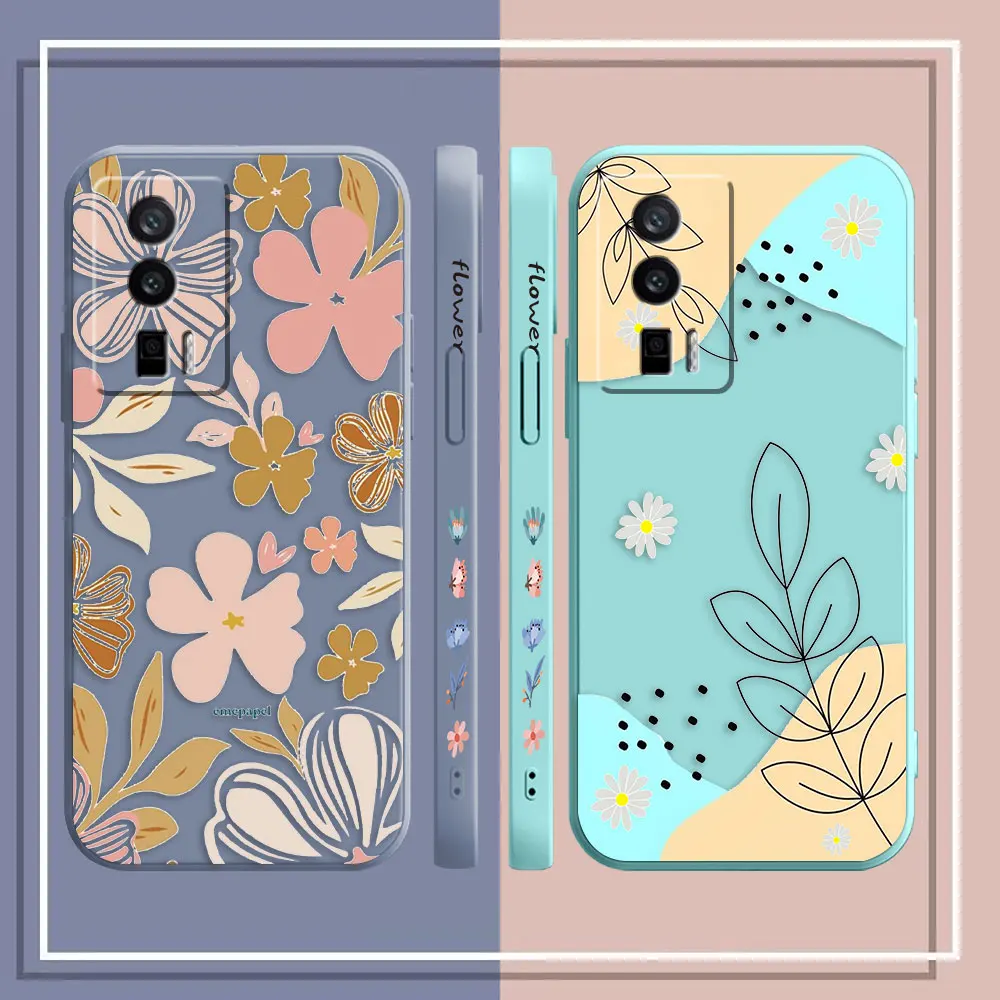 Case For Redmi K60E K60 K50 K40S K40 K30 K20 12C 10C 9A 9 8 10X 10A 10 Pro 4G 5G Gaming Case Fundas Cqoues Shell Summer Flower
