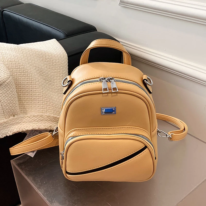 

Fashion New Backpack High Capacity Luxury Travel Backpack Female Soft Leather Shoulder Bag School Handbag