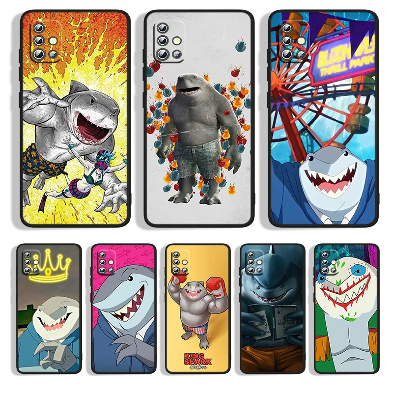 

Nanaue King Shark Phone Case For Samsung A22S A22 A21S A14 A13 A12 A11 A04S E A03S A02S A01 Core Black Soft Cover