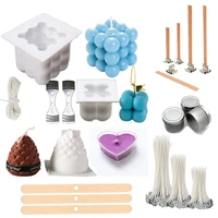 mix candle material accessories set candle mould with candle wicks diy candle crafts kit making supplies soy wax candle jars