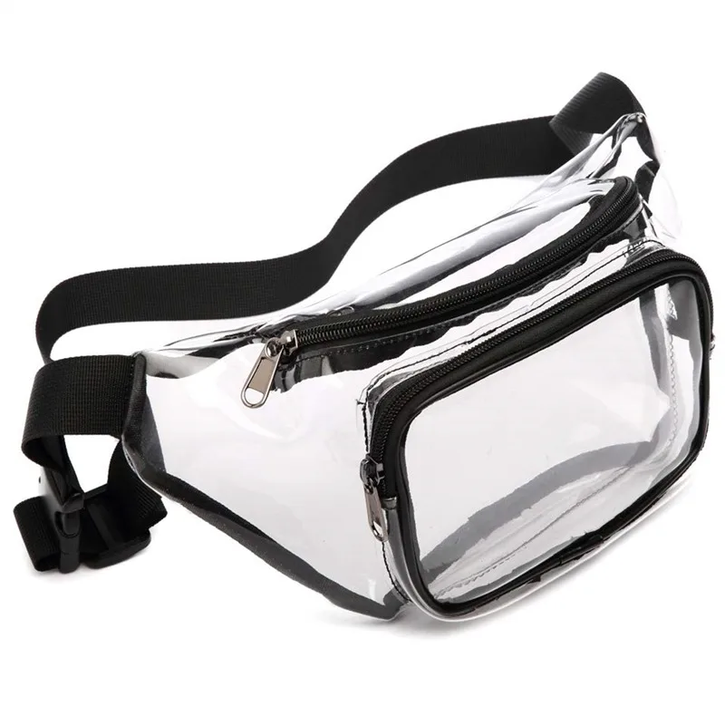 New Men Woman Fanny Pack Transparent Clear Messenger Bag High Quality Waist Pack Waterproof Belt Bag Fashion Daily Use Chest Bag