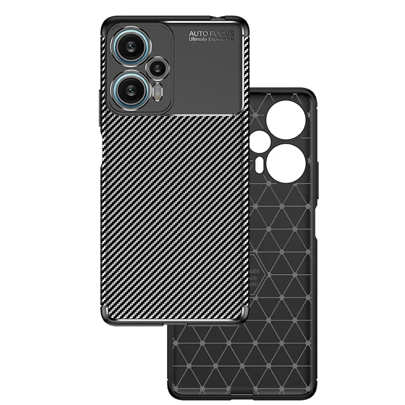 

Carbon Fiber Cover For Xiaomi Poco F5 Case Bumper Anti-knock Soft Silicone Funda For Poco F5 Thin Phone Case For Poco F5 F5Pro