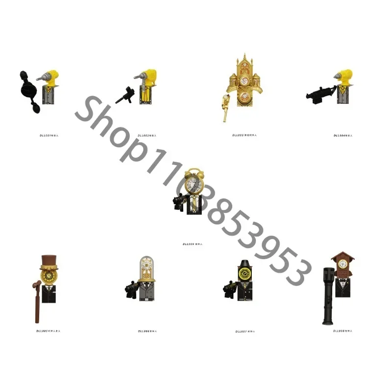 DLL001 DLL009 Skibidi унитаз сверло человек Титан часы колокольчик Аниме кирпичи куклы для