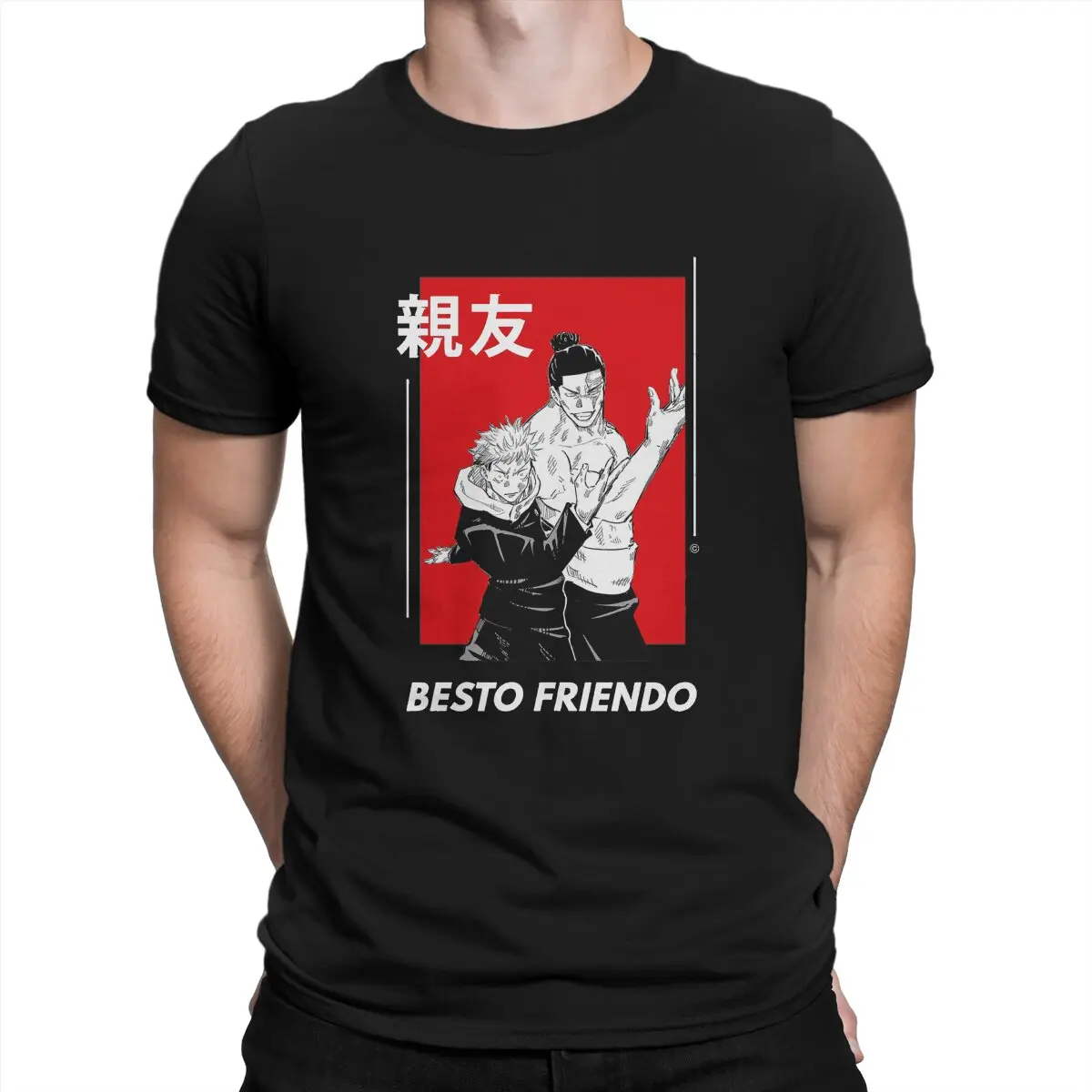 

Jujutsu Kaisen Anime Men's TShirt Besto Friendo Itadori and Todo Pose Distinctive T Shirt Harajuku Sweatshirts New Trend