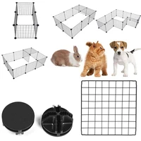 pet dog fence playpen rabbit home crate diy metal wire kennel extendable pet cage for bunny puppy rabbit ferret guinea pig