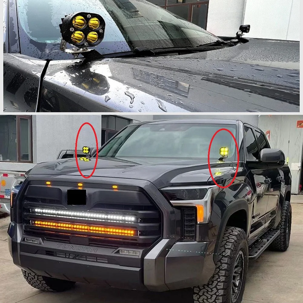 

2 шт., желтые светодиодные лампы для Toyota Tundra 2022 2023