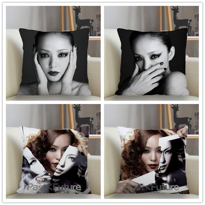 

Японская певица Namie Amuro, квадратная Наволочка на молнии, наволочка для подушки, оптовая продажа