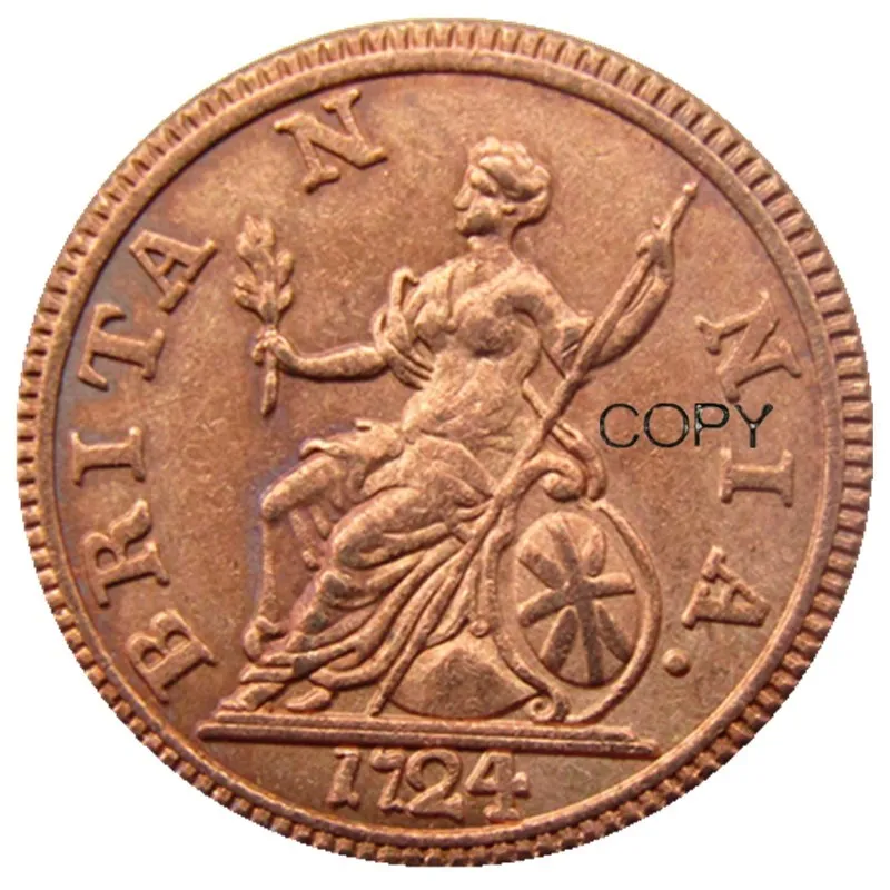

UK,1724, просмотр британских монет Джорджа I, очень редкая копия монеты