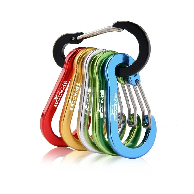

New Outdoor Camping Multi Tool Mountaineering Buckle Steel Small Carabiner Clips Fishing Climbing Acessoriequick Release Buckle