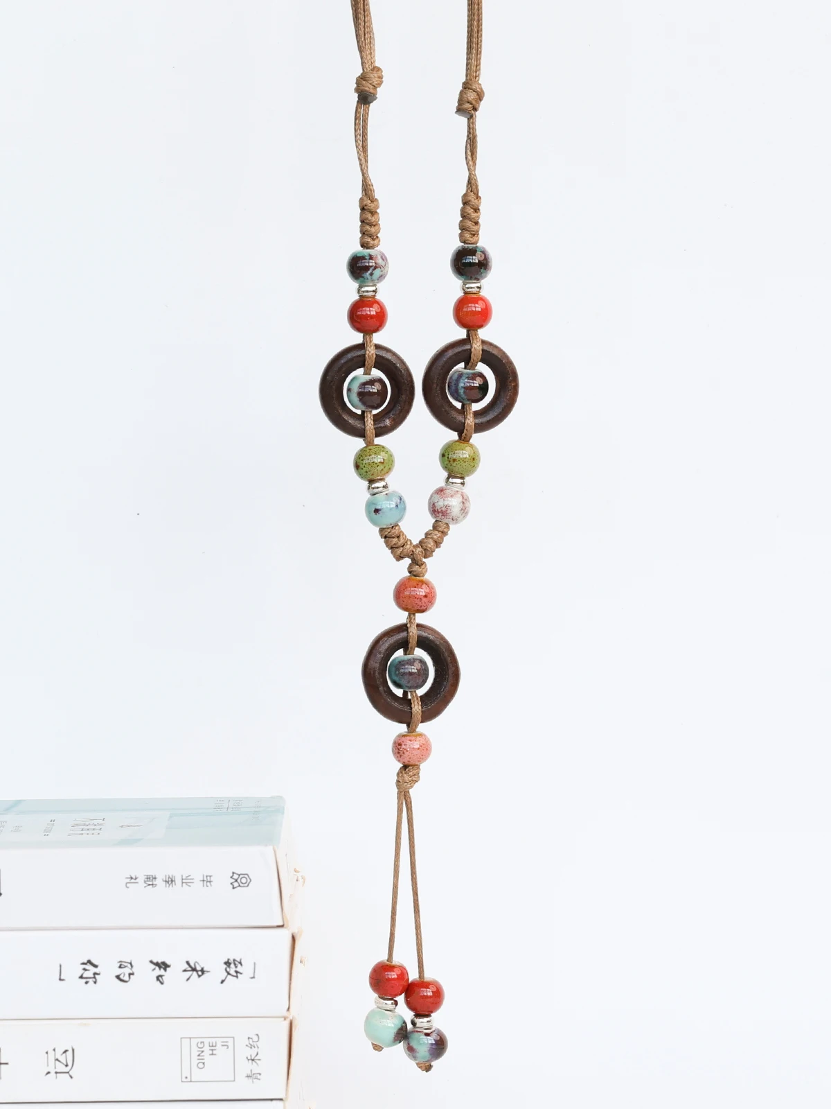 Древние аксессуары Sle керамическое ожерелье в этническом стиле фарфоровые