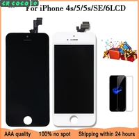 aaa quality for iphone 4s 5 5s se 6 lcd display touch screen assembly 100 brand new screen replacement displaytempered glass