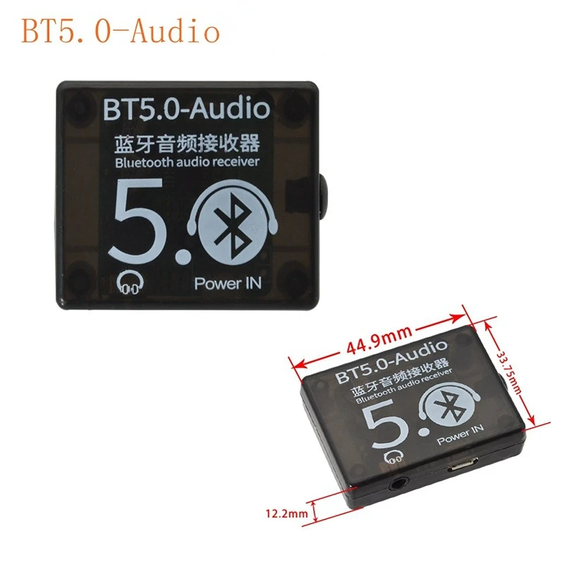 

Mini Bluetooth 5.0 Decoder Board Audio Receiver BT5.0 PRO MP3 Lossless Player Wireless Stereo Music Amplifier Module With Case