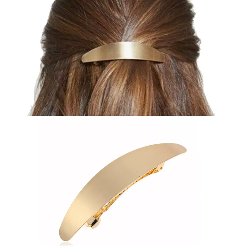 

Matte Hair Barrette Simple Metal Hair Clips For Women Hairpin Barrettes Ponytail Holder Girls Hair Styling Accessories