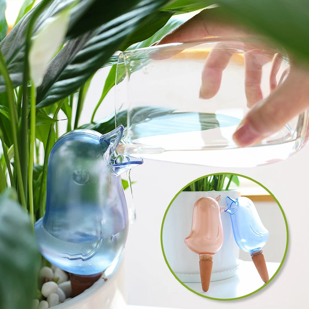 

1PC Plastic Bird Watering Device Drip Device House And Garden Water Houseplant Plant Pot Birdie Automatic Watering Device