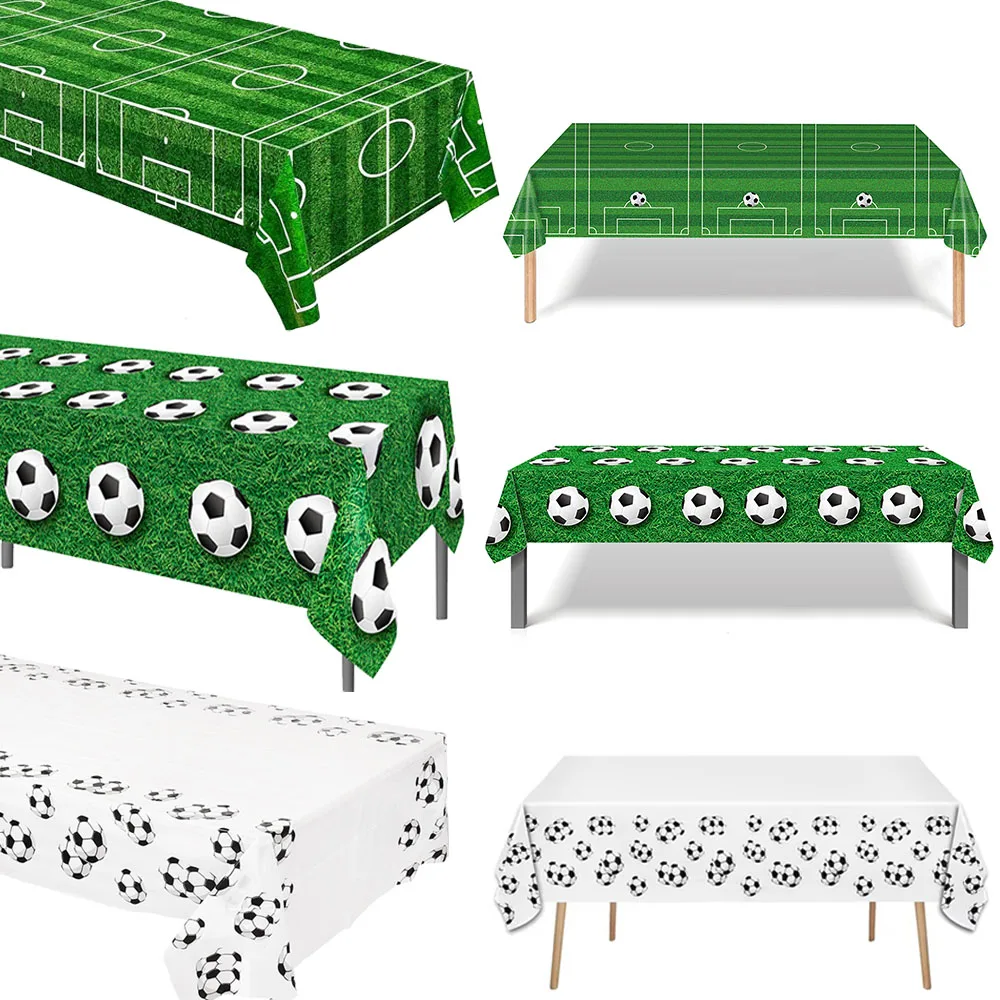 Настольная скатерть для футбола украшение дня рождения пластиковая настольная