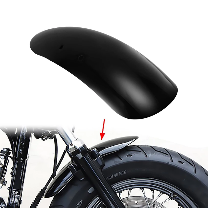

For Harley Sportster Forty Eight 48 XL1200X 2010-2020 Motorcycle Short Front Fender Black Steel Mudguard Motocross Accessories