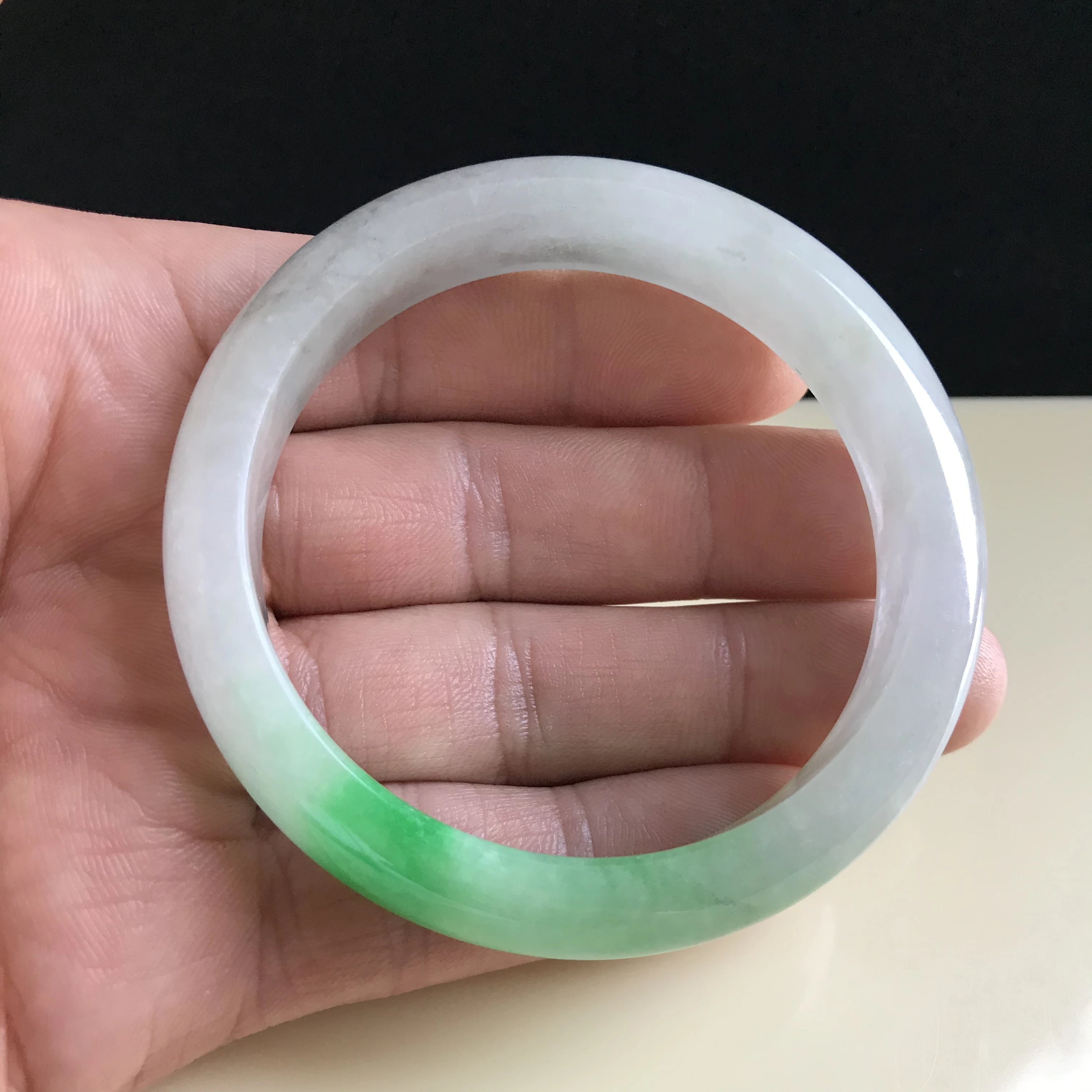 

Burma 100%Genuine High-end Jadeite Bracelet Jewelry Jade Bangles For Women 62mm (With Certificate)