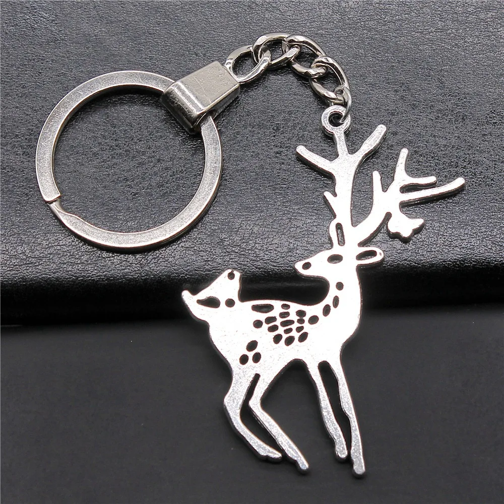 Брелок для ключей с подвеской в виде оленя, 60 х47 мм, 2 цвета