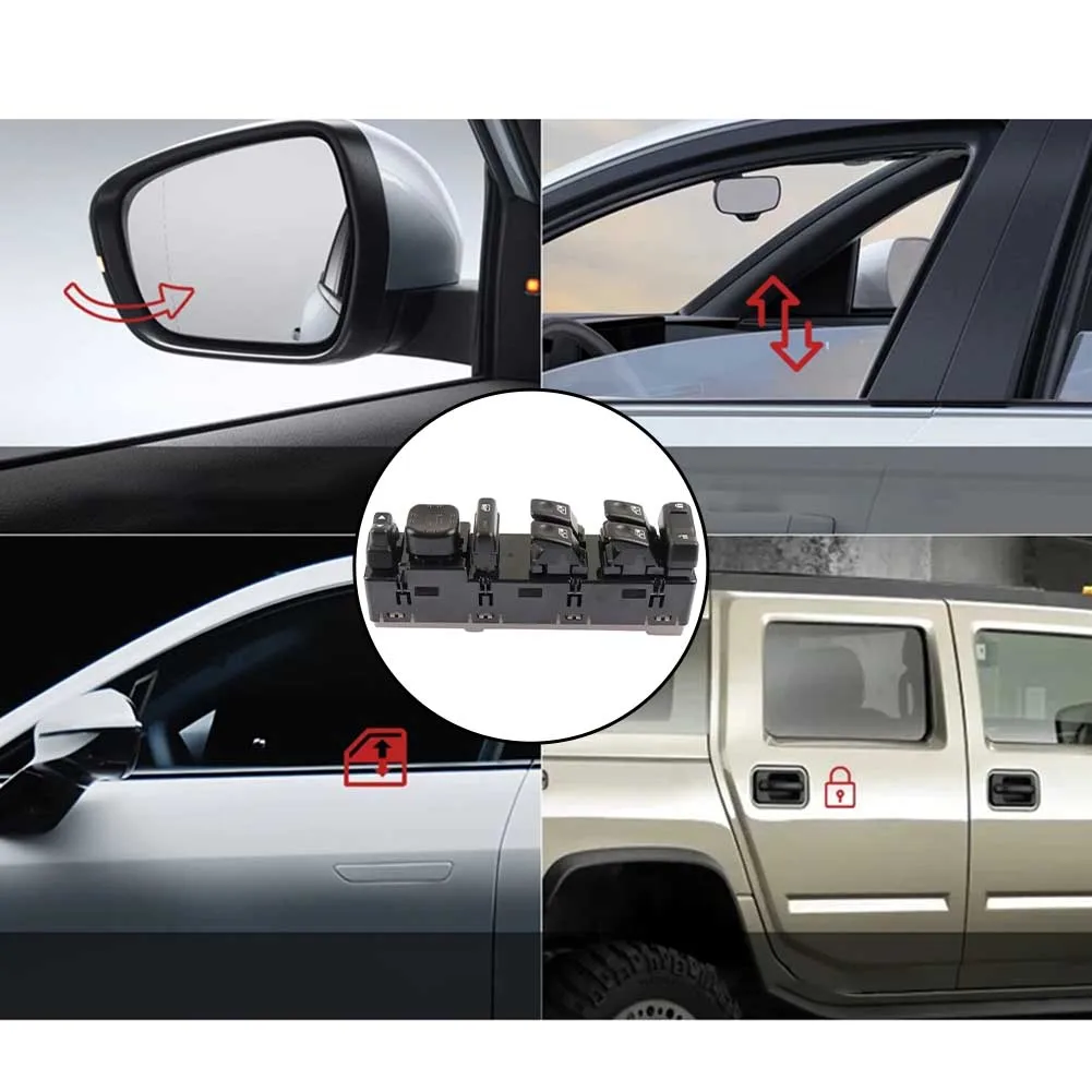 Фото Переключатель стеклоподъемника 15883320 для Chevrolet, Cadillac, GMC, Tahoe, Silverado, Sierra, Escalade, левая сторона управления №3