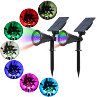led solar outdoor spotlight 7led solar lawn lamp changing color outdoor waterproof landscape light waterproof garden solar light