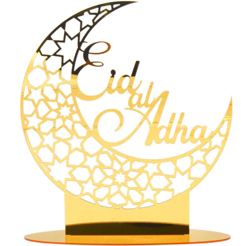

Ramadan Mubarak Eid Table Decor Sign Decorations Party Tabletop Islamic Decoration Home Moon Centerpieces Favor Kareem Supplies