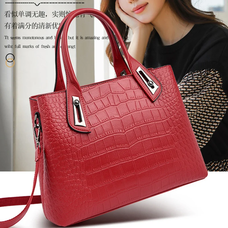 

Women's 2023 Simple Shoulder Bags Luxury Top Layer Cowhide Tote Bag New Stone Pattern Handbag Ladys Casual Designer Shopping Bag