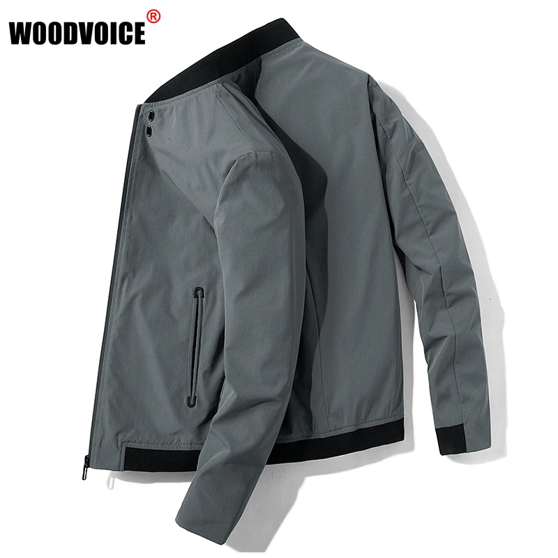 

2022 Men Spring Casual Jackets Solid Fashion Slim Bomber Jacket Mens Overcoat Thin Baseball Jackets Men's Jacket Size M-5XL Top