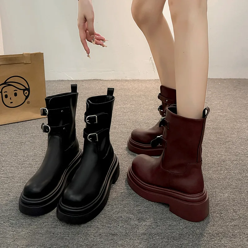 Rock Shoes женские ботинки-женские ботинки Челси 2024 ботильоны в стиле Лолиты осенние