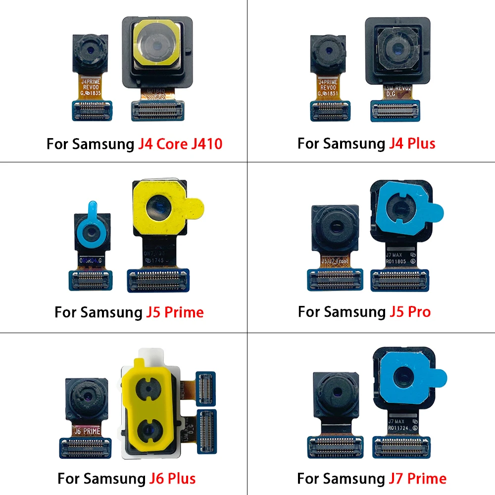 

Оригинал для Samsung J4 Core J5 J7 Prime Pro J6 Plus маленькая фронтальная камера большая Задняя Основная камера гибкий кабель запасные части