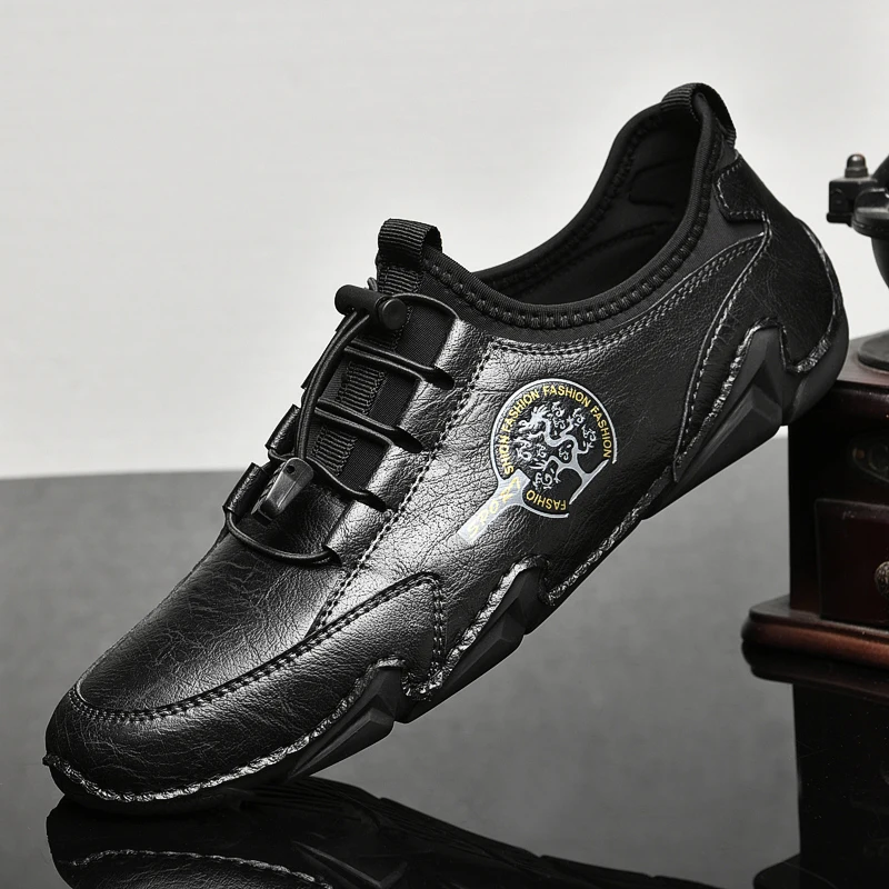 

men shoes Breathable Genuine Leather Shoes Men Loafers Leather Casual Men Shoes Spring autumn Driving Shoes men Flats Footwear