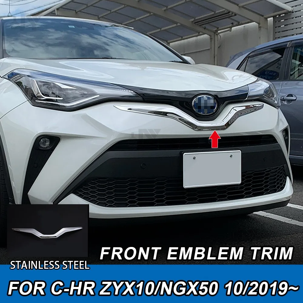 

1PCS High-quality Stainless Steel Front Emblem Trim for TOYOTA C-HR ZYX10/NGX50 Exteriore Accessories Car