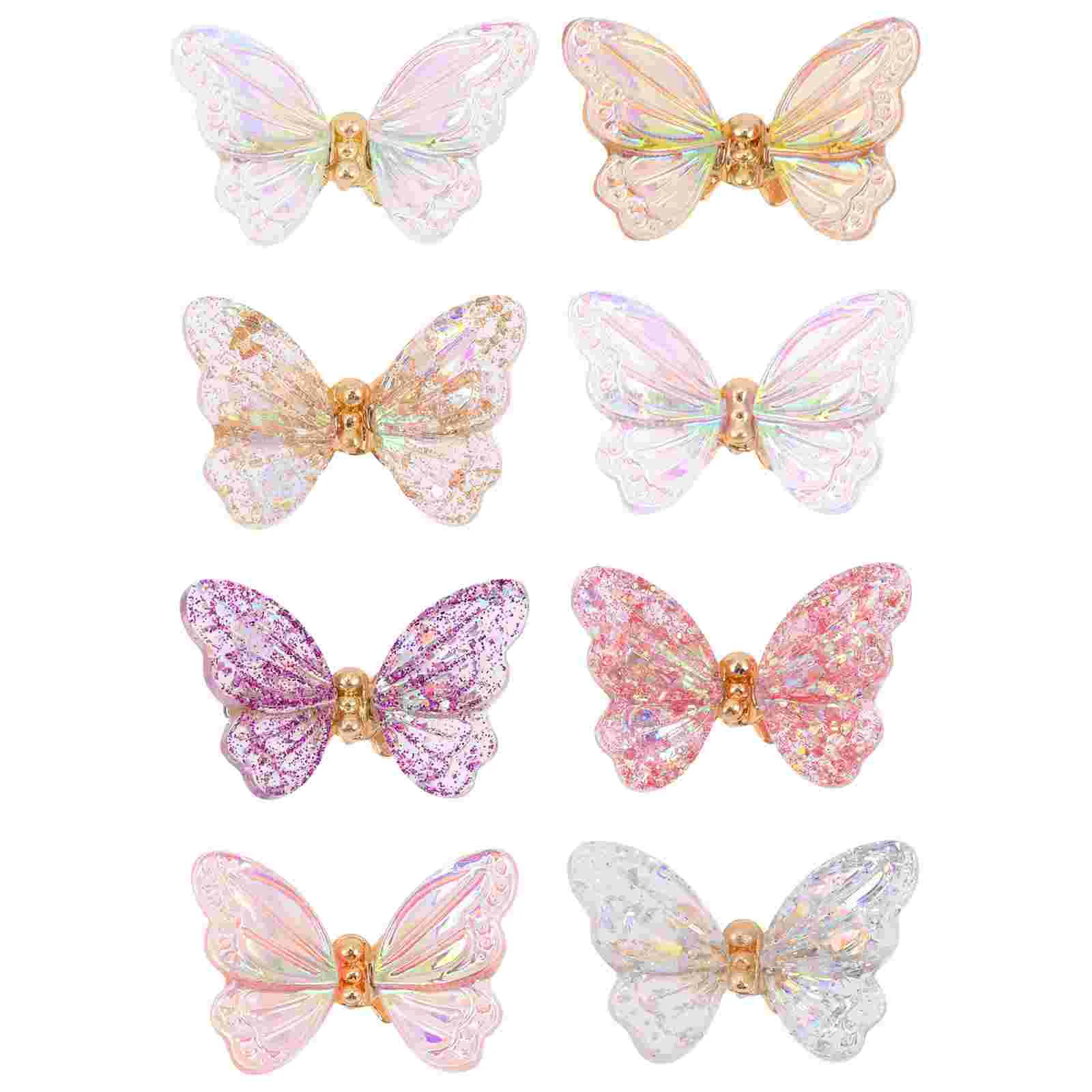 

8 шт., бабочки для украшения ногтей