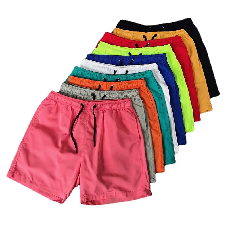 

Y2k Summer Style Men's Casual Beach Pants Candy Color Five Quarter Pants An Extra Comfortable Pair of Solid Colored Shorts