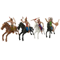 8pcs small indian horse plastic classic toys children kids toy indians military soliders model figure