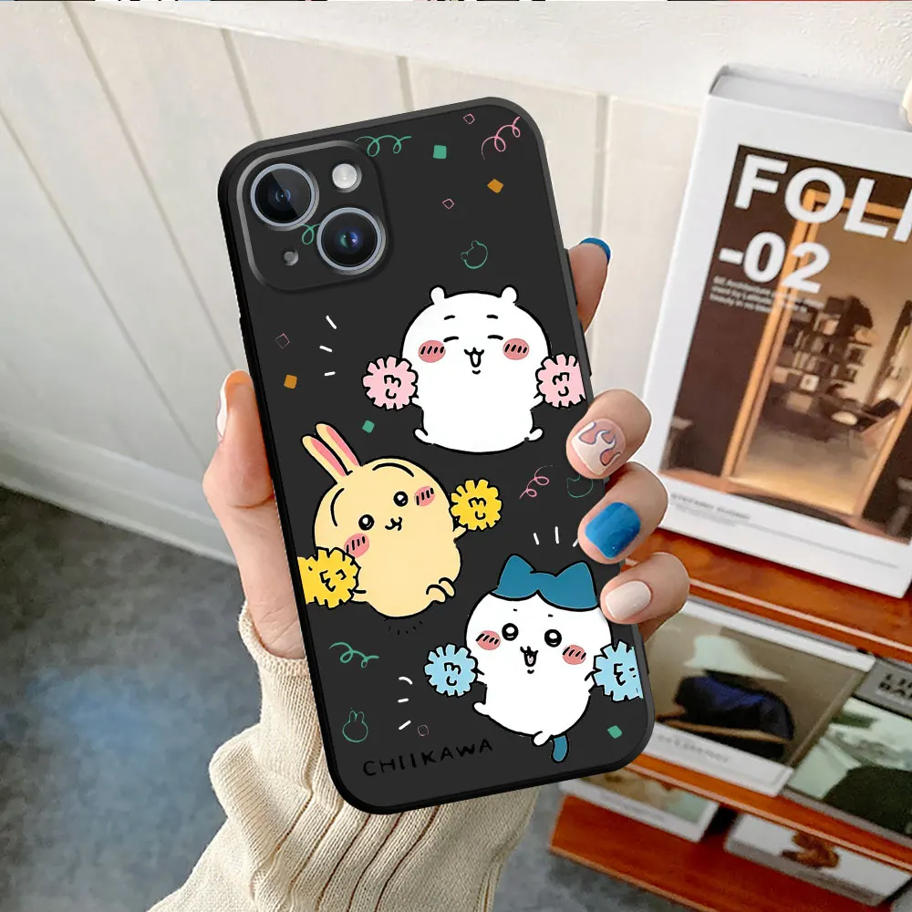 Милый чехол Chiikawas для Apple iPhone SE XR 11 13 Pro 12 Mini 8 Plus 14 15 Max XS X 13pro Мягкий Роскошный из ТПУ