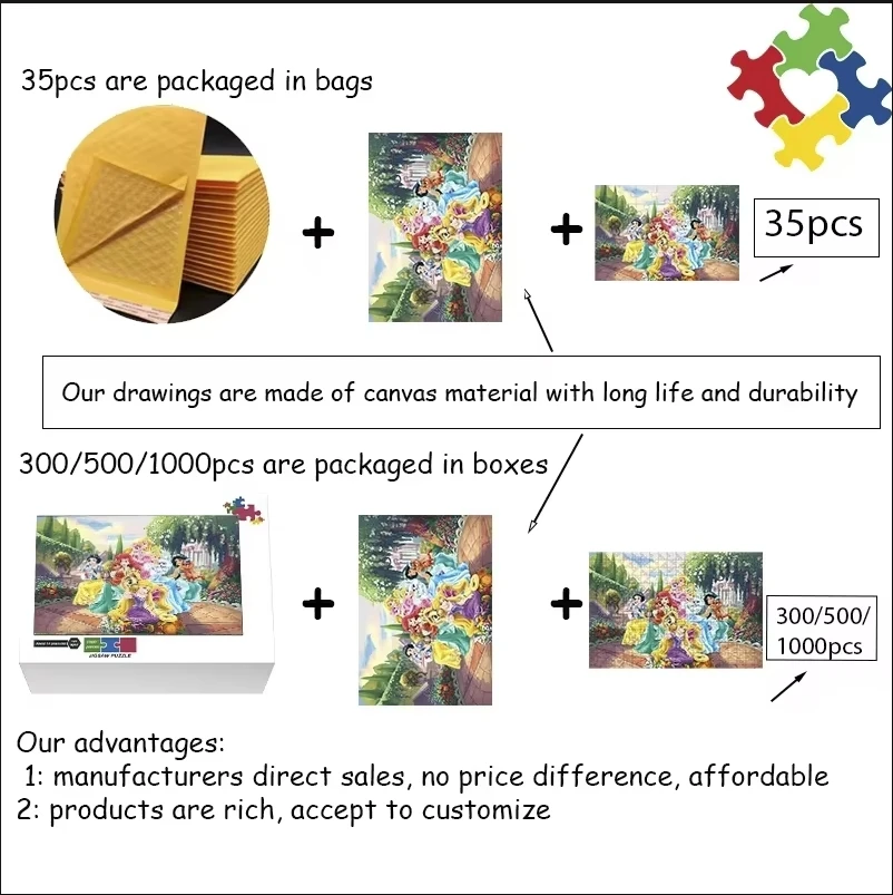 Дисней Ариэль принцесса Русалка 35/300/500/1000 шт. головоломки деревянные цельные для