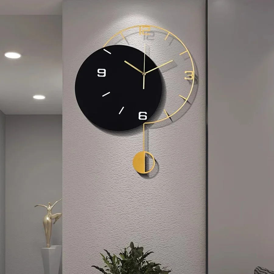 Настенные часы для гостиной украшение ручной подарок круглые дома золотые