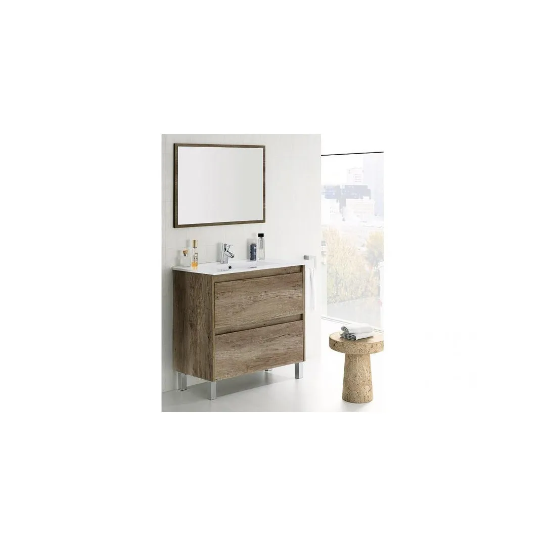 Set furniture sink mirror Wood Dako |