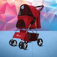 portable folding pet cart dog cat dog teddy cart four wheeled pet cart dog cart pet cart dog carrier car dog pets accessories