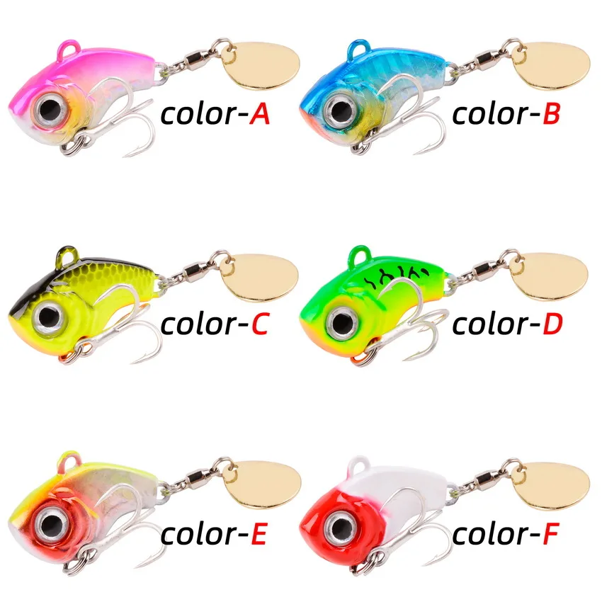 

WHYY 6 шт./компл. вращающаяся металлическая Вибрирующая рыболовная ложка микро-наживка Спиннер для окуня форели Vibe тонущий хвост Спиннер блесна хвост лезвие морская приманка