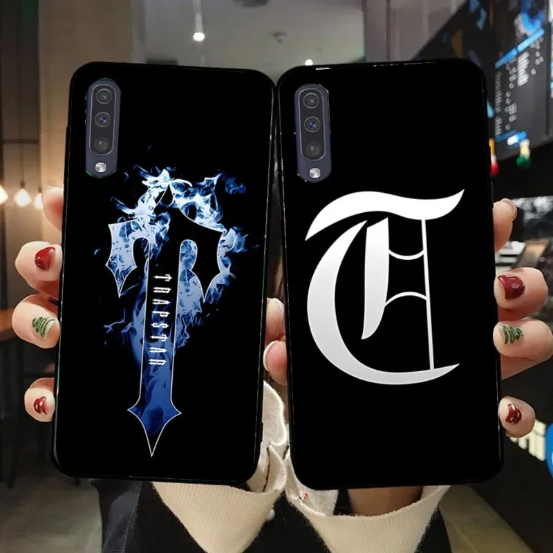 Для смартфона Trap Star чехол Samsung A91 A81 A73 A72 A71 A30S A20 A12 A13 A52 A53 4G 5G мягкий черный чехол.
