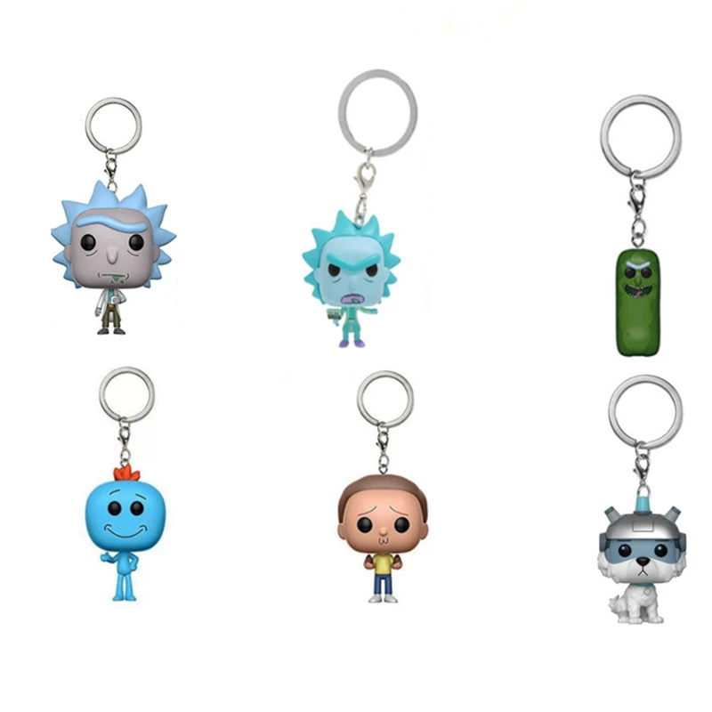 

Funko Pop Anime Rick Morty Model Figure Keychain Pendant Toy