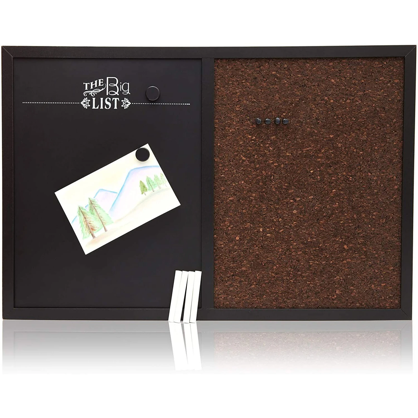 

Chalkboard Corkboard Bulletin Board Combo (24 x 16 Inches)