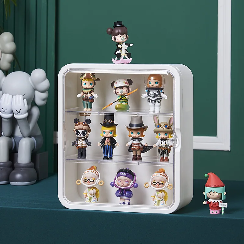 

Wall Mounted Clear Mystery Box Showcase Collectible Figures Display Stand Case Dust Proof Jasmine Bubble Matt Doll Toy Organizer