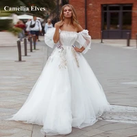 luxury exquisite a line 2022 wedding dress for women strapless lace appliques bridal dress backless bridal gowns robe de mari%c3%a9e