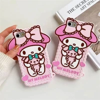 hello kitty cute pink 3d my melody phone case for iphone 11 12 13 pro max x xs xr 6 6s 7 8 plus se 2020 soft silicone cover