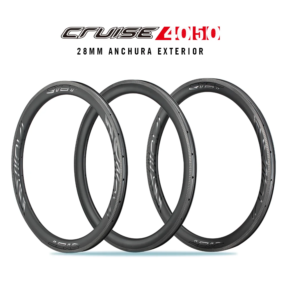 

RYET 700C T1000 Carbon Rim Brake wheel V Brake Carbon Rim 40mm 50mm Clincher Carbon Rims Tubeless Ready Road Rim